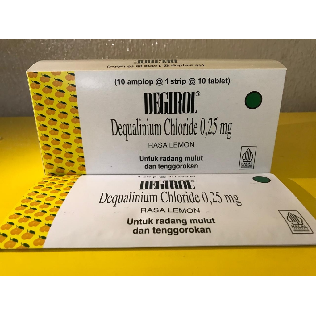 DEGIROL TABLET HISAP ISI 10 TABLET, UNTUK RADANG TENGGOROKAN