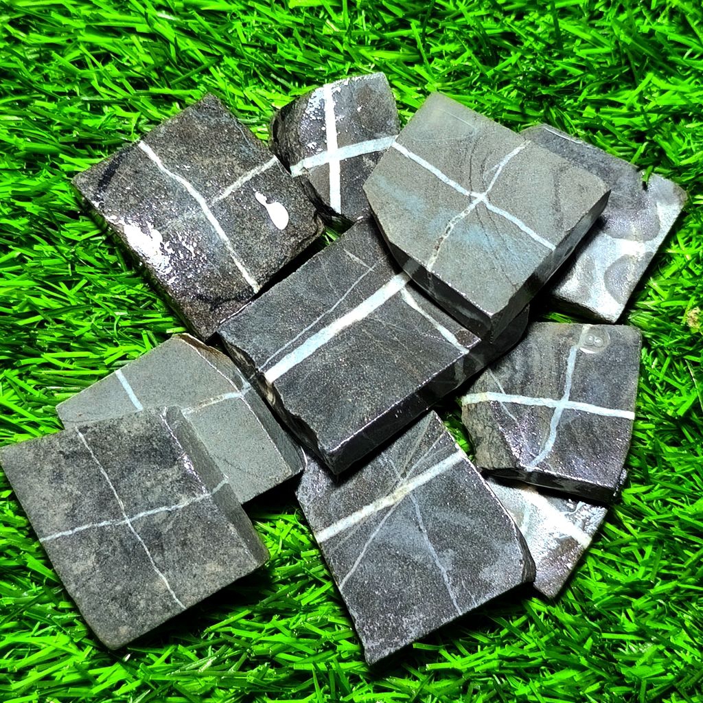 Batu Tapak Jalak Natural Unik / Bahan Tapak Jalak Super Garis Putih / Lempengan Batu Tapak Jalak/Bat