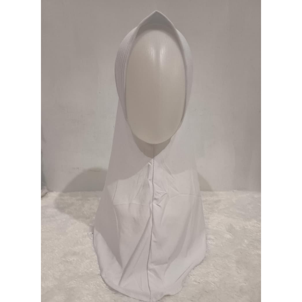 Hijab anak sekolah PUTIH / jilbab bergo hamidah anak PUTIH / jilbab anak sekolah PUTIH