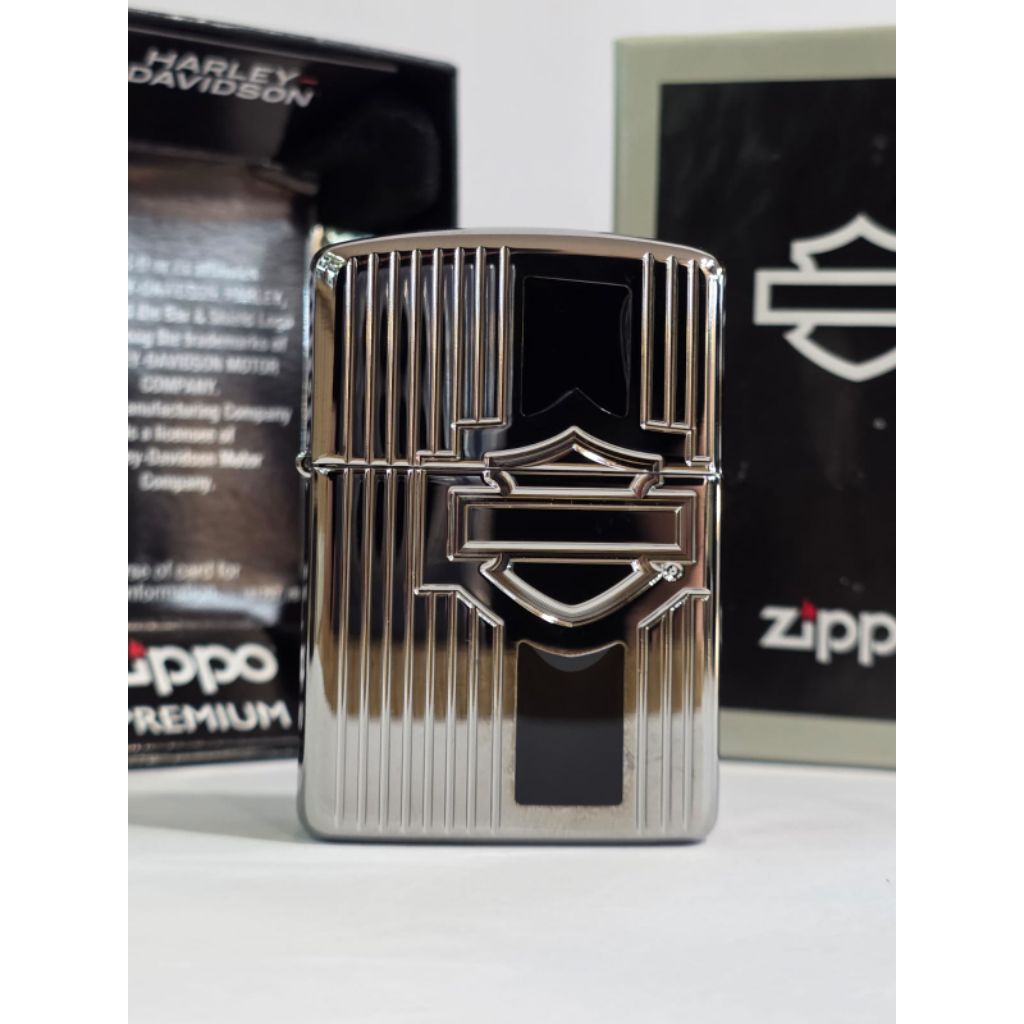Original Zippo Armor Harley Davidson Black and Silver 3 Sisi Limited Edition
46710