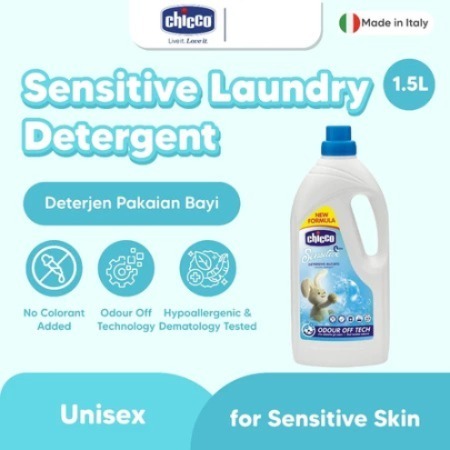 CHICCO Sensitive Laundry Detergent 1.5 L / Deterjen Pakaian Bayi / Deterjen Cair / Deterjen Bayi