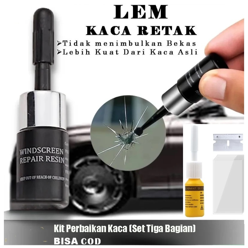 Lem Kaca Anti Retak Windshield Window Repair Lem Kaca LCD Retak Serbaguna