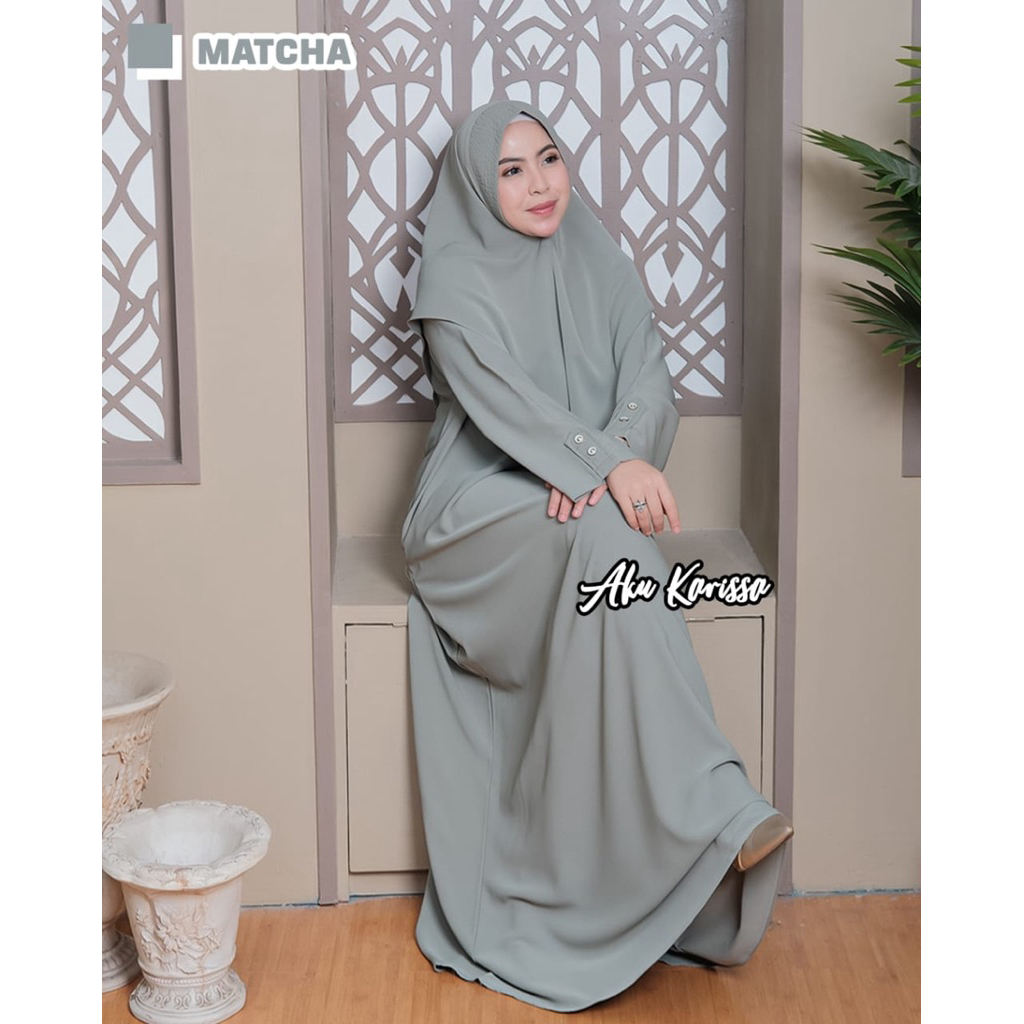 NAZIFA SET HIJAB BY AKU KARISSA GAMIS MUSLIMAH KEKINIAN BAHAN MARINA SILK FASHION MUSLIMAH TERBARU B