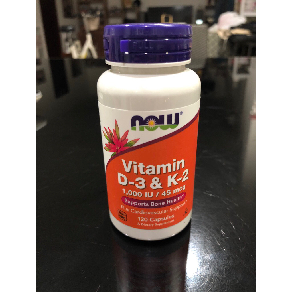 Now Vitamin D3 K2 1000iu/45mcg