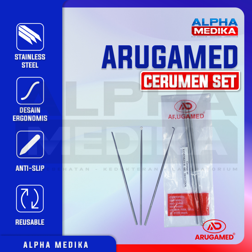 Alat Cerumen Set / Cerument Set of 3 / Serumen Set THT