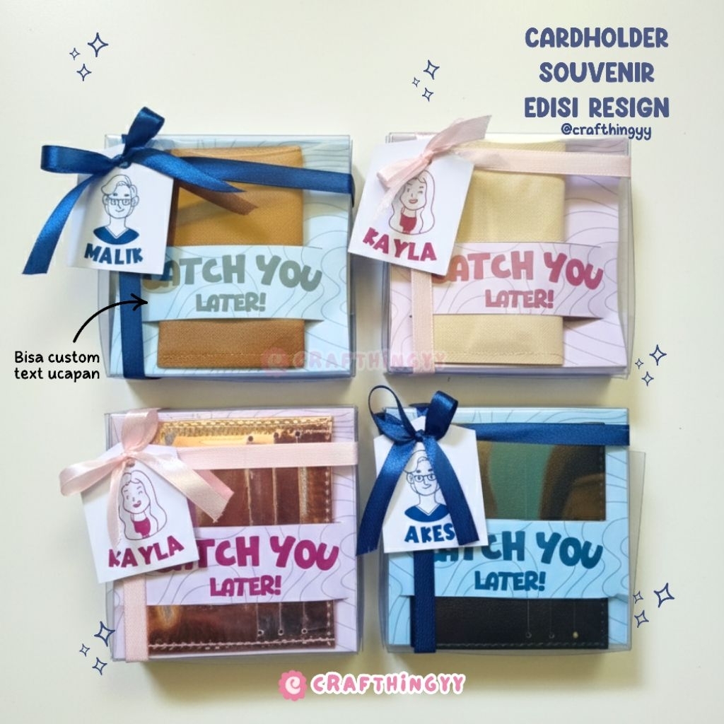 CRAFTHINGYY Cardholder Souvenir Edisi Resign | Farewell Gift Cardholder Custom