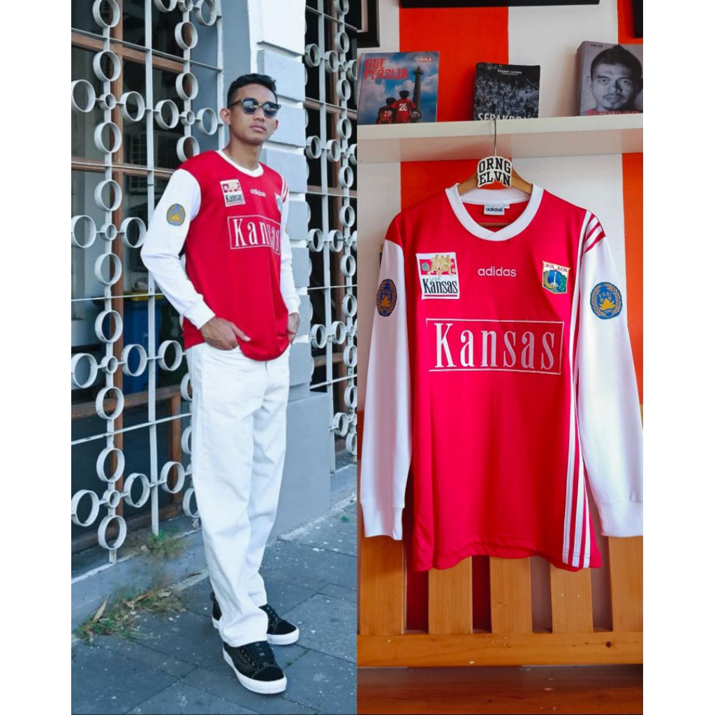 Jersey Bola Persija Retro Longslevee: Timnas 2000, Kansas,1972,1985, 2001, 2002, 2009 (Reproduksi)
