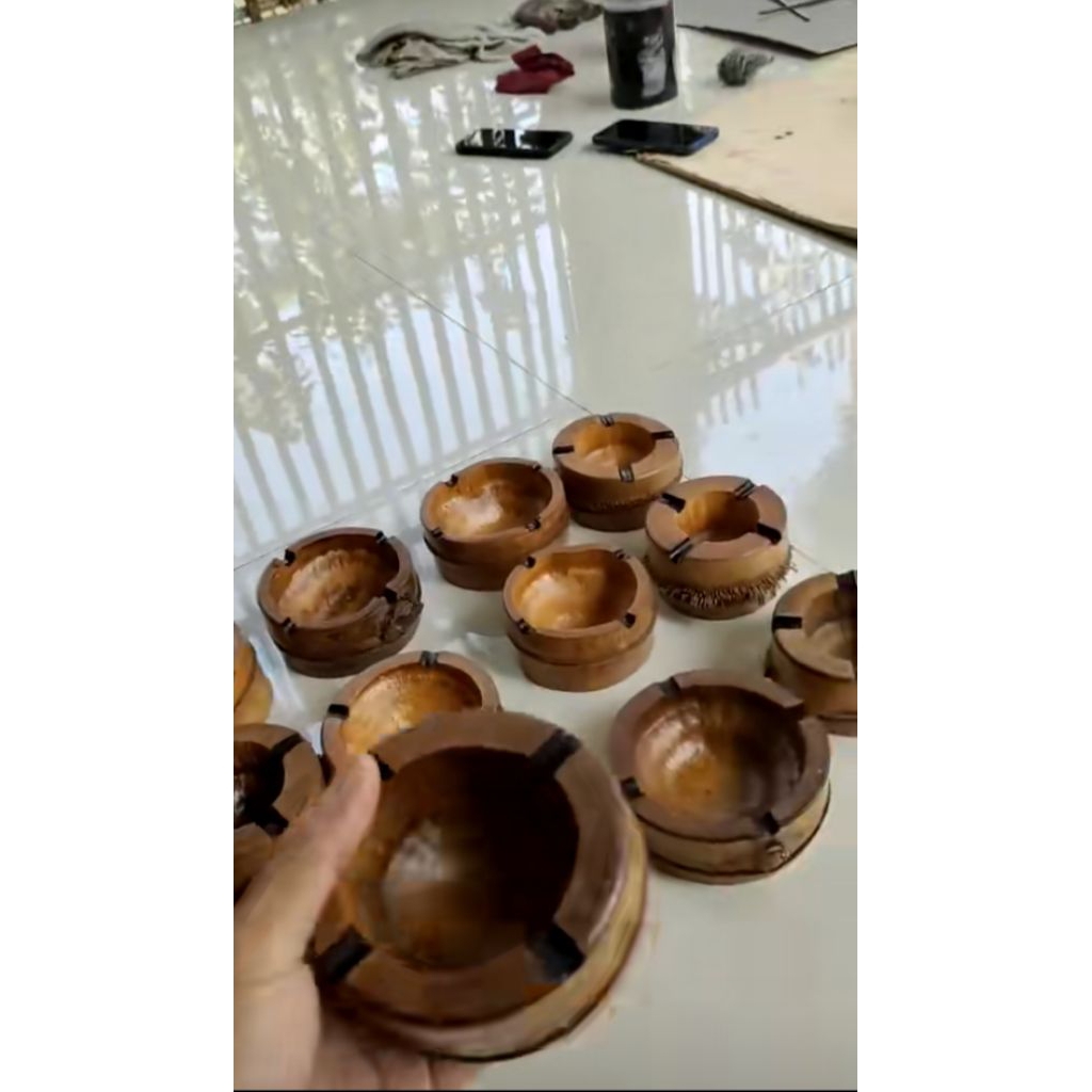 asbak bambu polosan