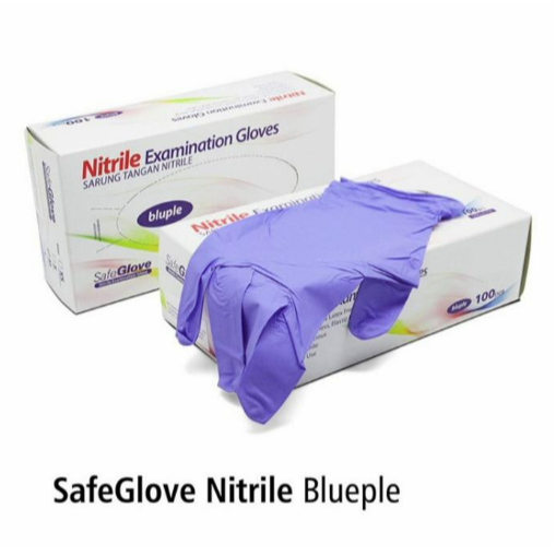 Safe Glove Bluple / Sarung Tangan Nitrile Safe Glove Bluple / Sarung Tangan Nitrile Examination Glov