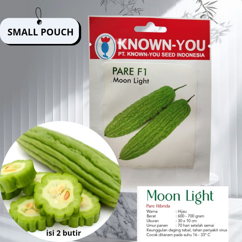 Benih Pare Hijau Moonlight asli kemasan pabrik known you seed
