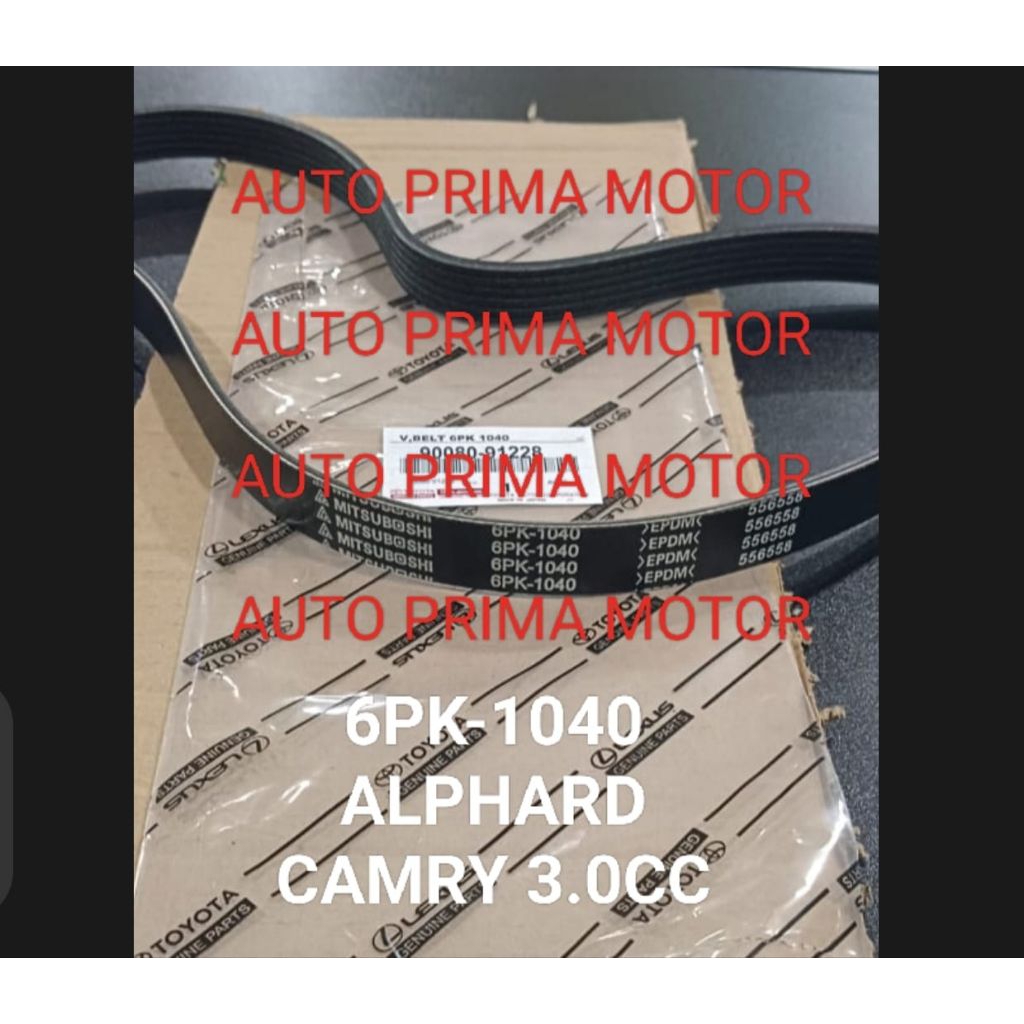 FAN VAN V BELT TALI KIPAS 6PK1040 CAMRY ALPHARD HARRIER 3.0CC 6PK-1040