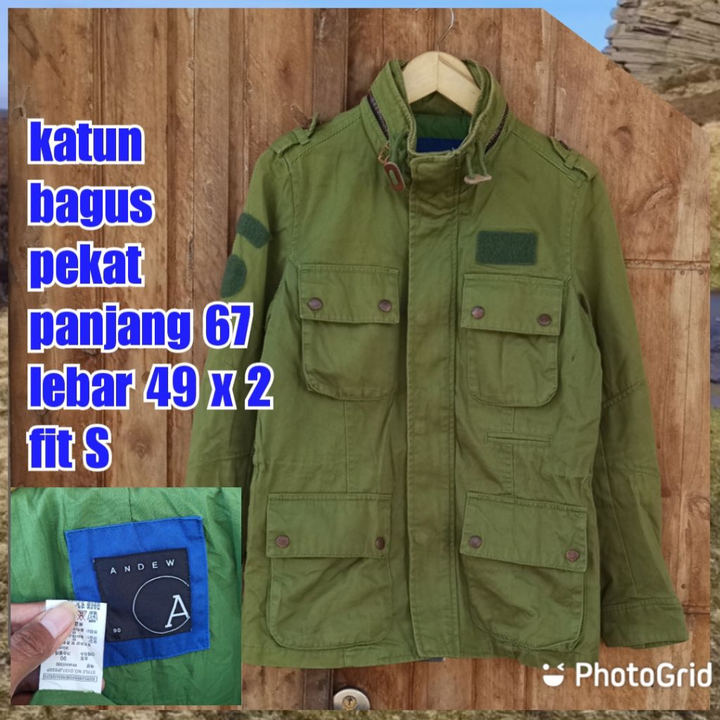 jaket parka army military green hijau m65 fashion andew s