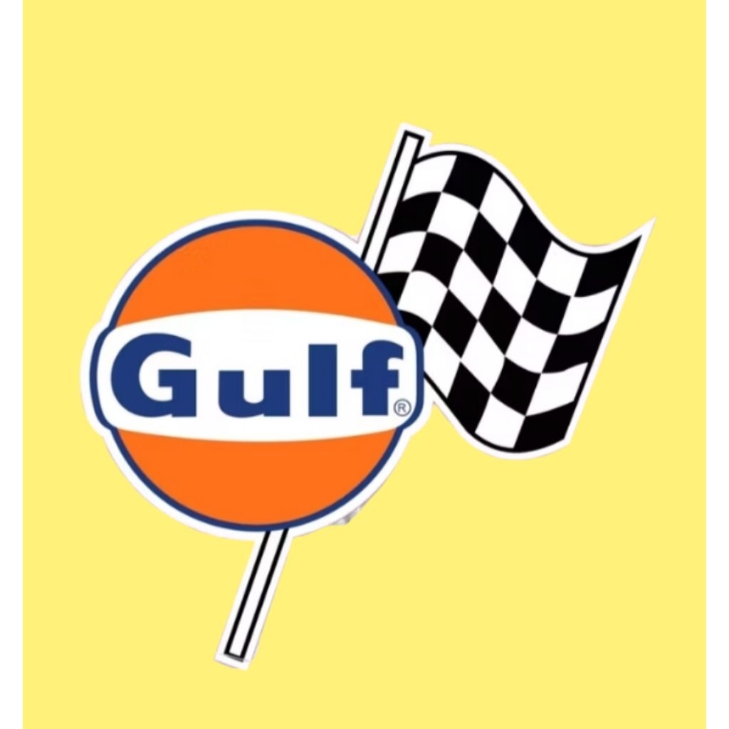 stiker Gulf racing stiker Gulf classic gulf