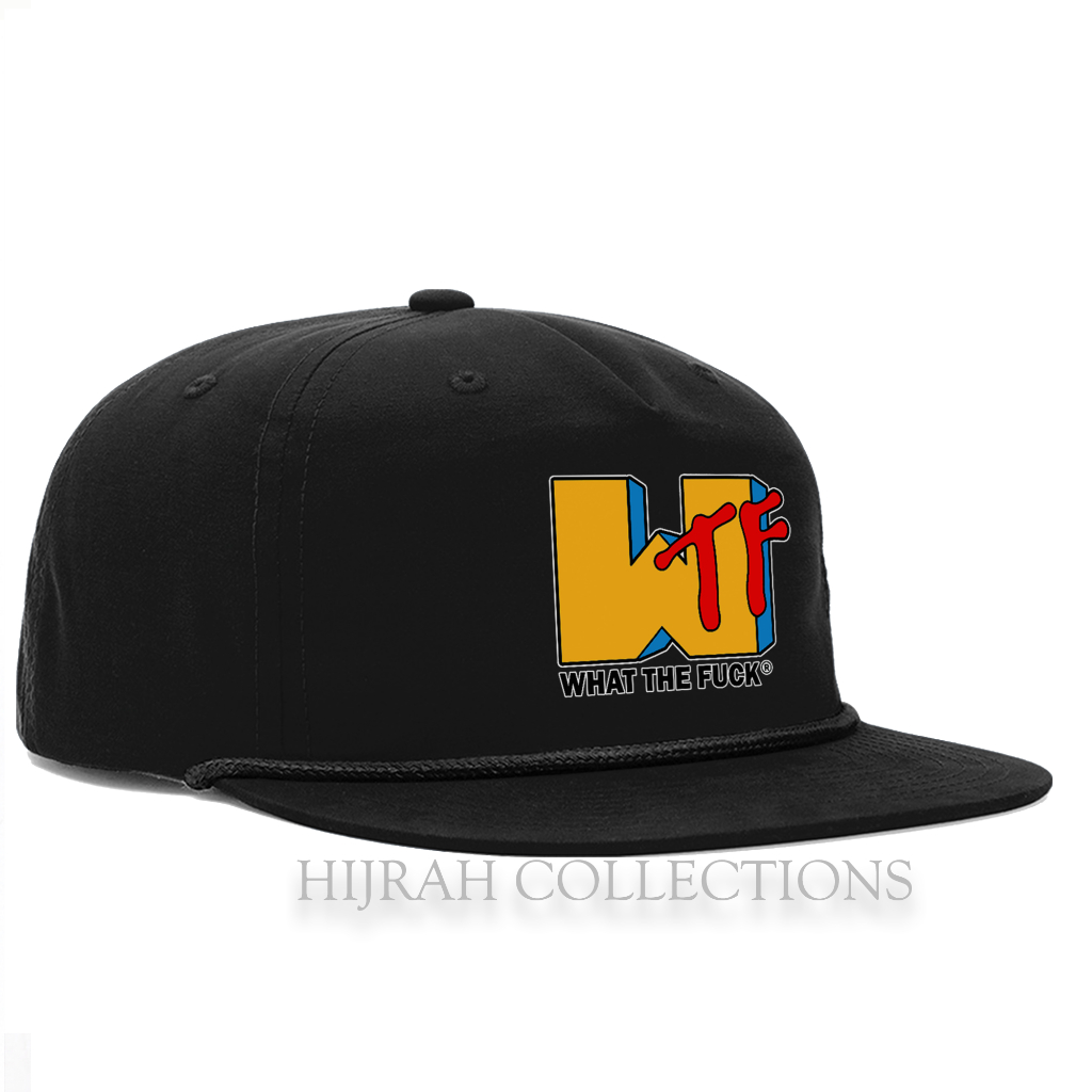 Topi Vintage Rope Hat WTF MTV | Snapback Oldskool classic Logo Band topi Casual Skateboarding
