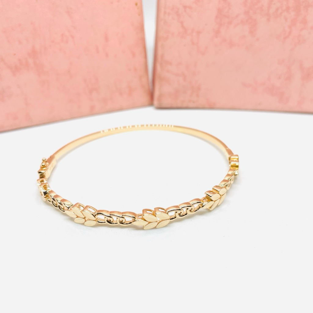 Gelang Emas Asli Kadar 300/6k muda model daun