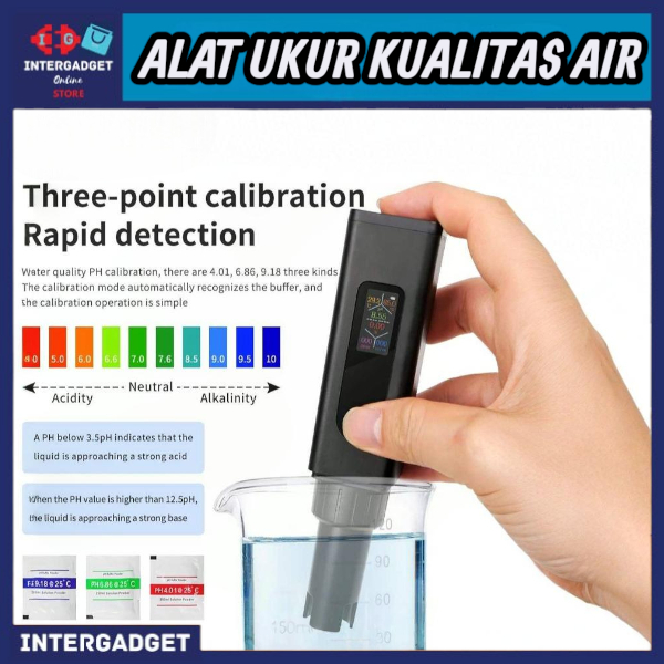 Alat Ukur Kualitas Air Digital 5in1 PH EC TDS Meter Pen