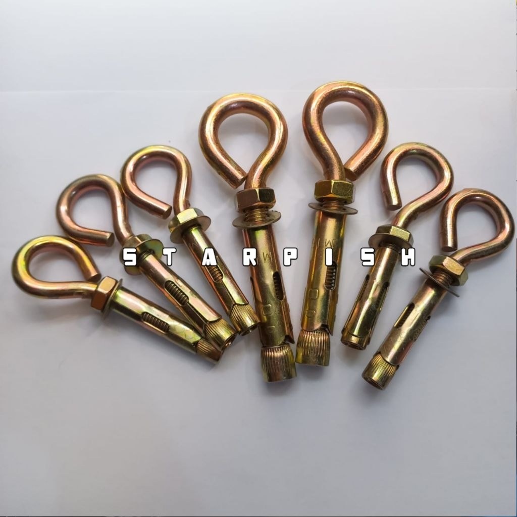 Eye anchor dynabolt 6Mm 8Mm 10Mm 12Mm 16Mm Eyebolt Anchor Eya Anchor Gold
