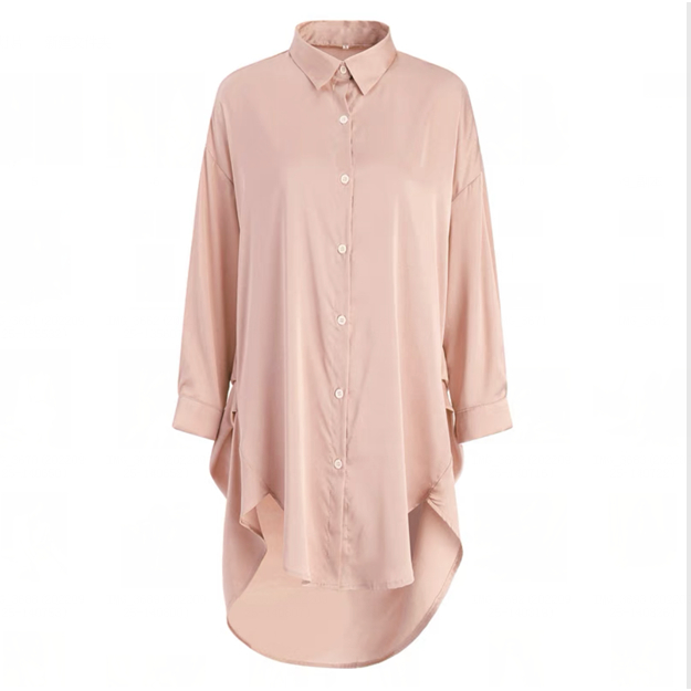 (COD) Baju Tidur Wanita Kemeja Sexy Lingerie Lengan Panjang Piyama Set A5550