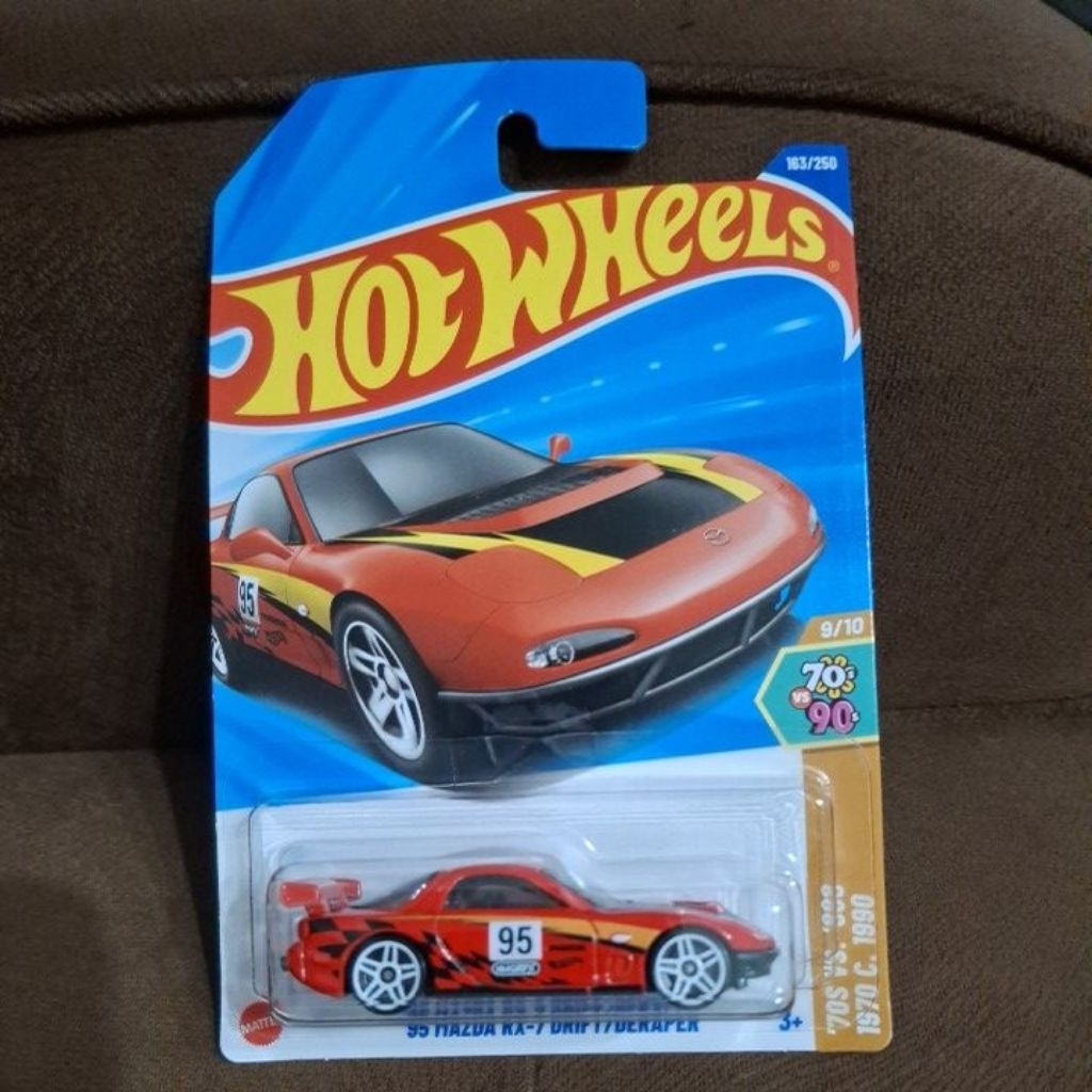 95 mazda rx-7 drift hotwheels merah