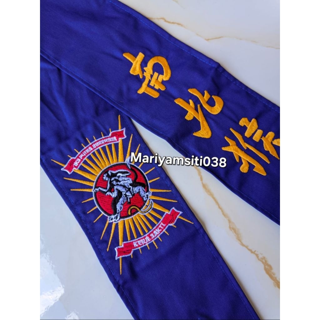 Sabuk ikspi kera sakti biru drel lambang Sabuk drill biru ikspi kera sakti sabuk biru ikspi Sabuk dr