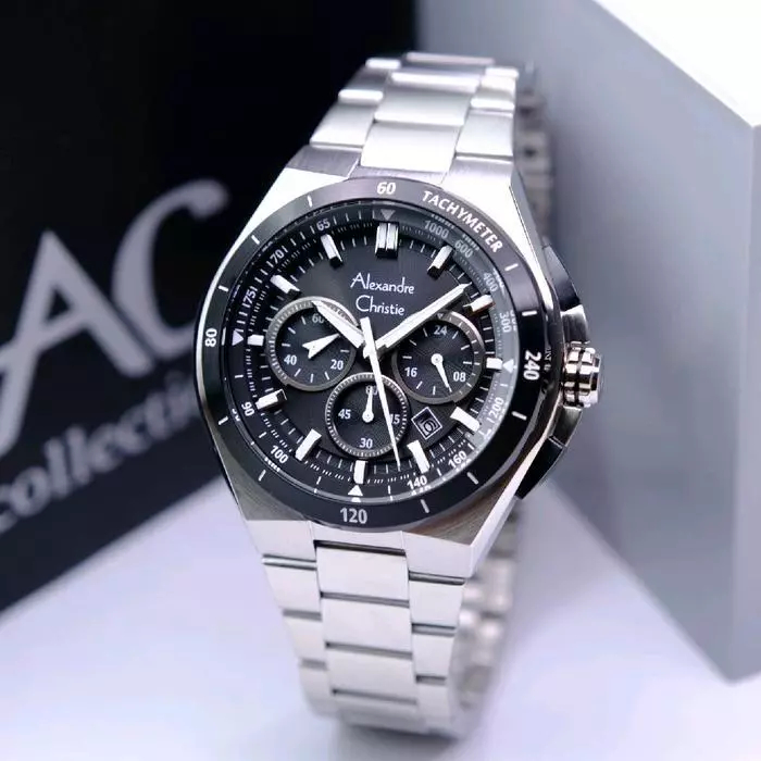 JAM TANGAN ALEXANDRE CHRISTIE PRIA AC ORIGINAL STAINLESS STEEL GARANSI RESMI ALEXANDER CRISTIE COWOK