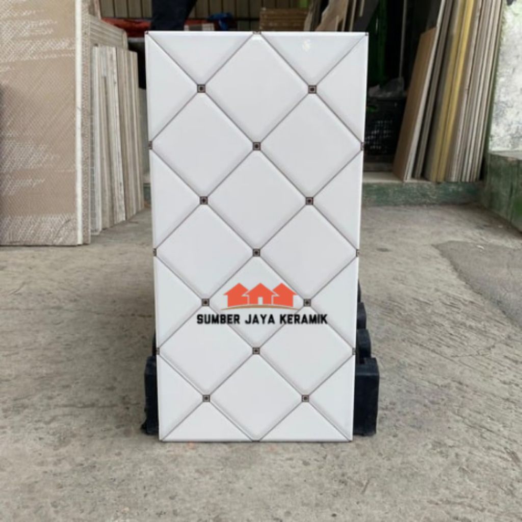 Keramik dinding - Bianca white 25x50 glossy uno