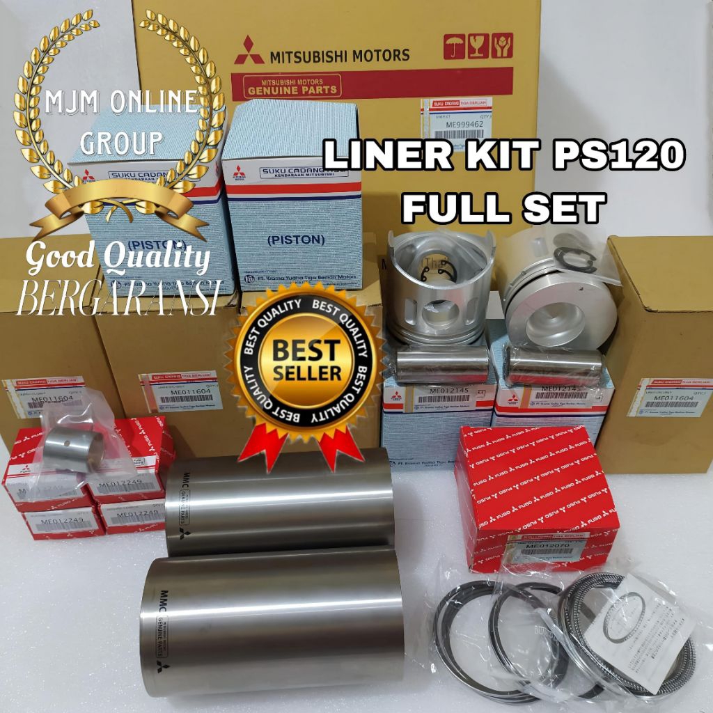 Liner kit boring set piston ring seher Ps120 120ps 4d34 Ragasa Umplung full set standar