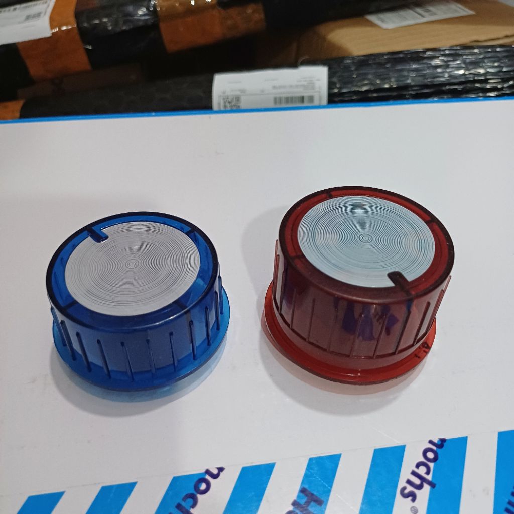 knop mesin cuci Aqua tombol putaran mesin cuci merah dan biru