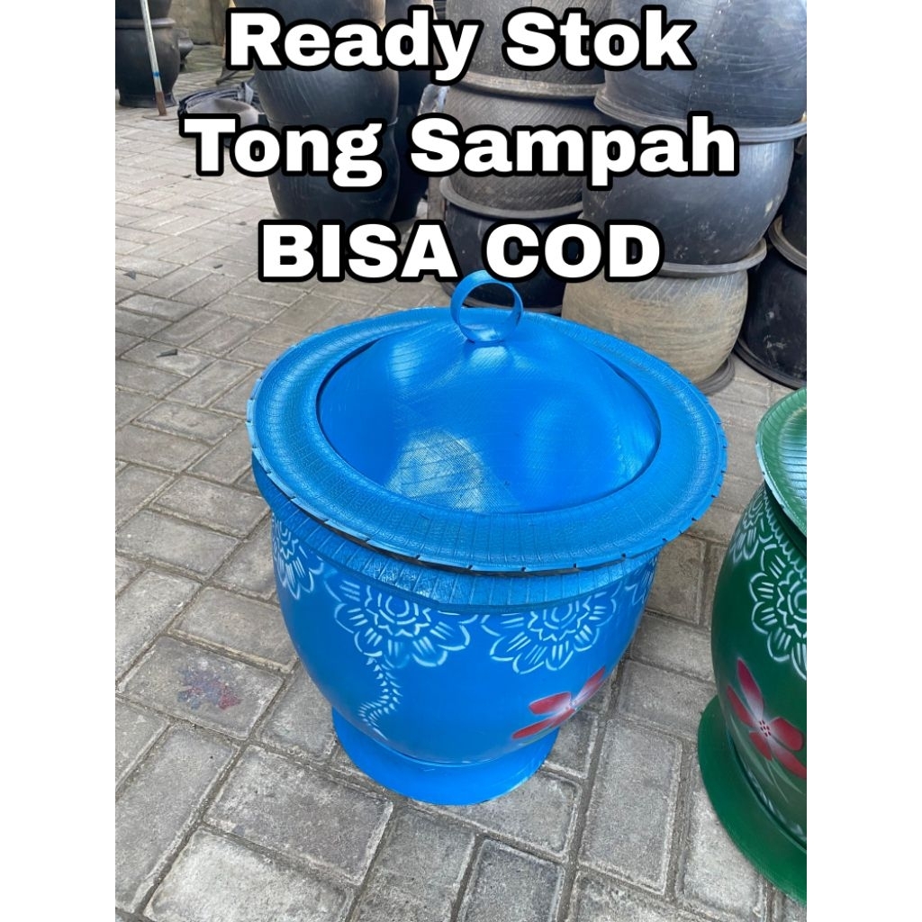 (READY COD) Tong Sampah Karet Ban Tempat Sampah Karet Ban Bak Sampah Karet Ban tahan lama / berkuali
