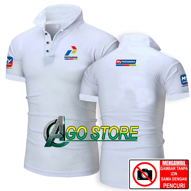 Kaos Kerah Model Tshirs Baju Kerah PERTAMINA - MY PERTAMINA UNISEX - SABLON DTF AGOSTORE