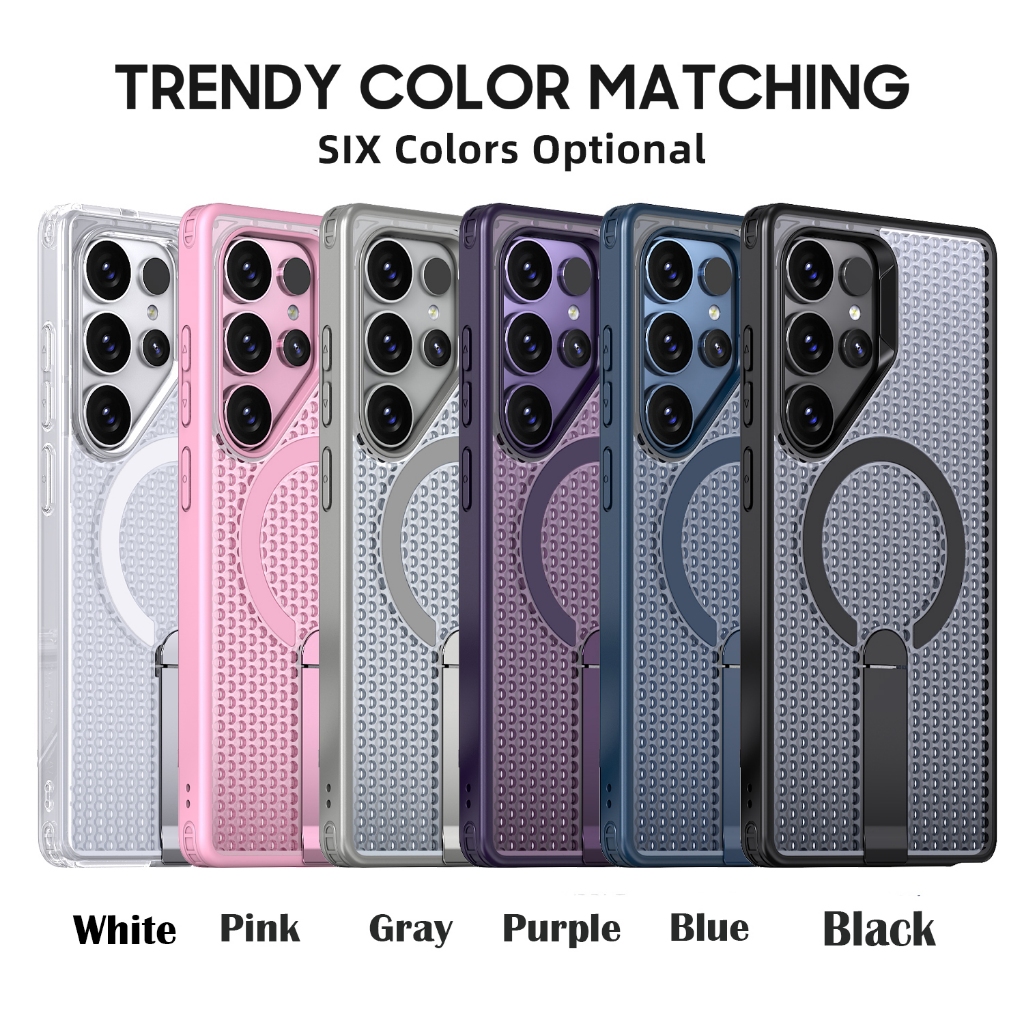 Casing hp Hybrid Air Hole Standing Case For Samsung s25 ultra samsung s24+ / s25+ samsung s24 / s25 