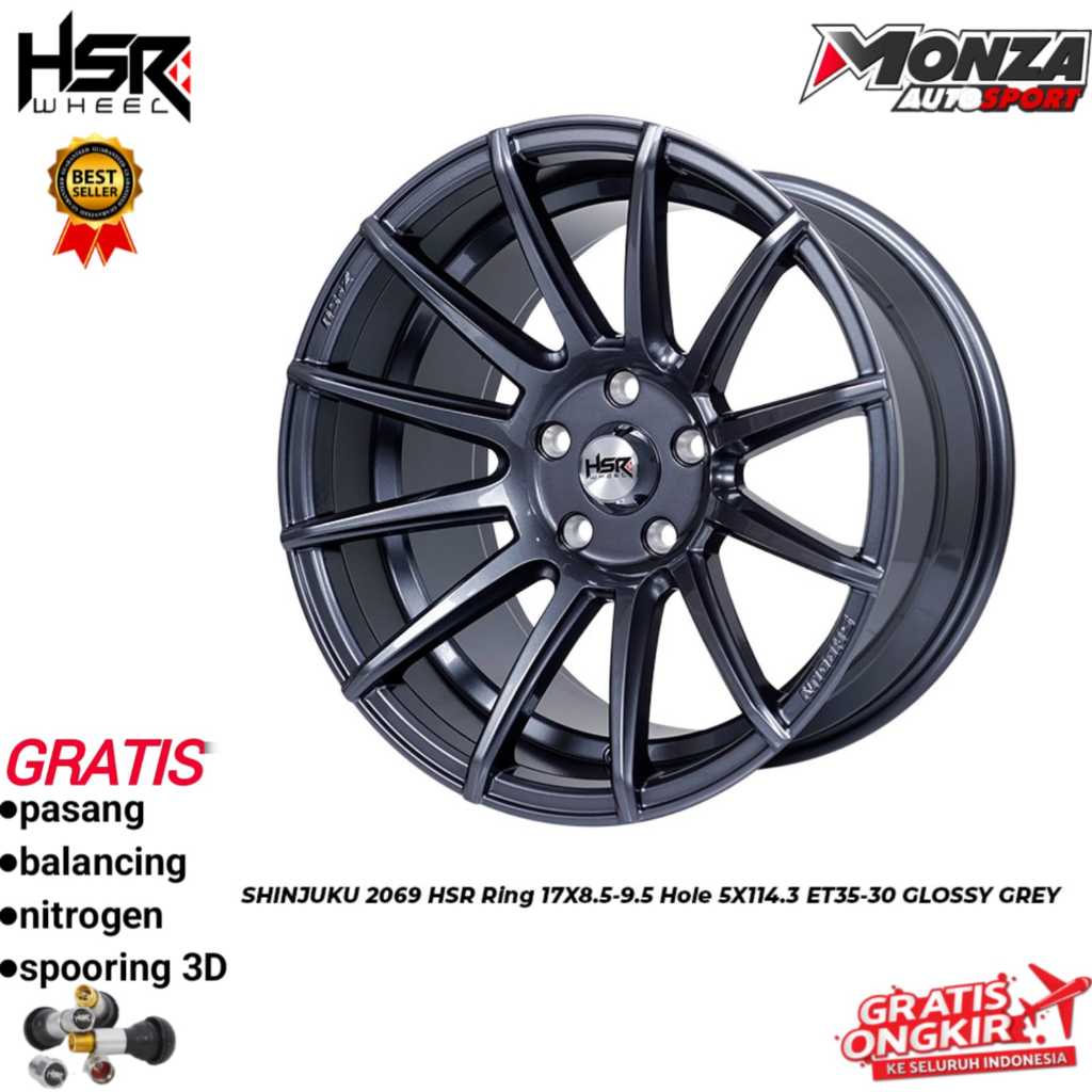 Pelek mobil ring 17 untuk innova,crv,xpander,juke,camry,civic fd dll Hsr Shinjuku