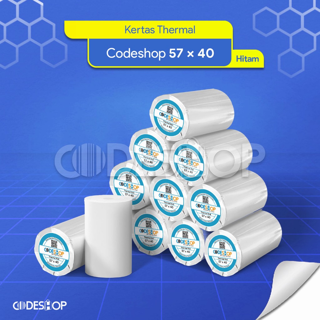 Kertas Kasir Thermal Codeshop 57x40 mm Isi 10 Roll
