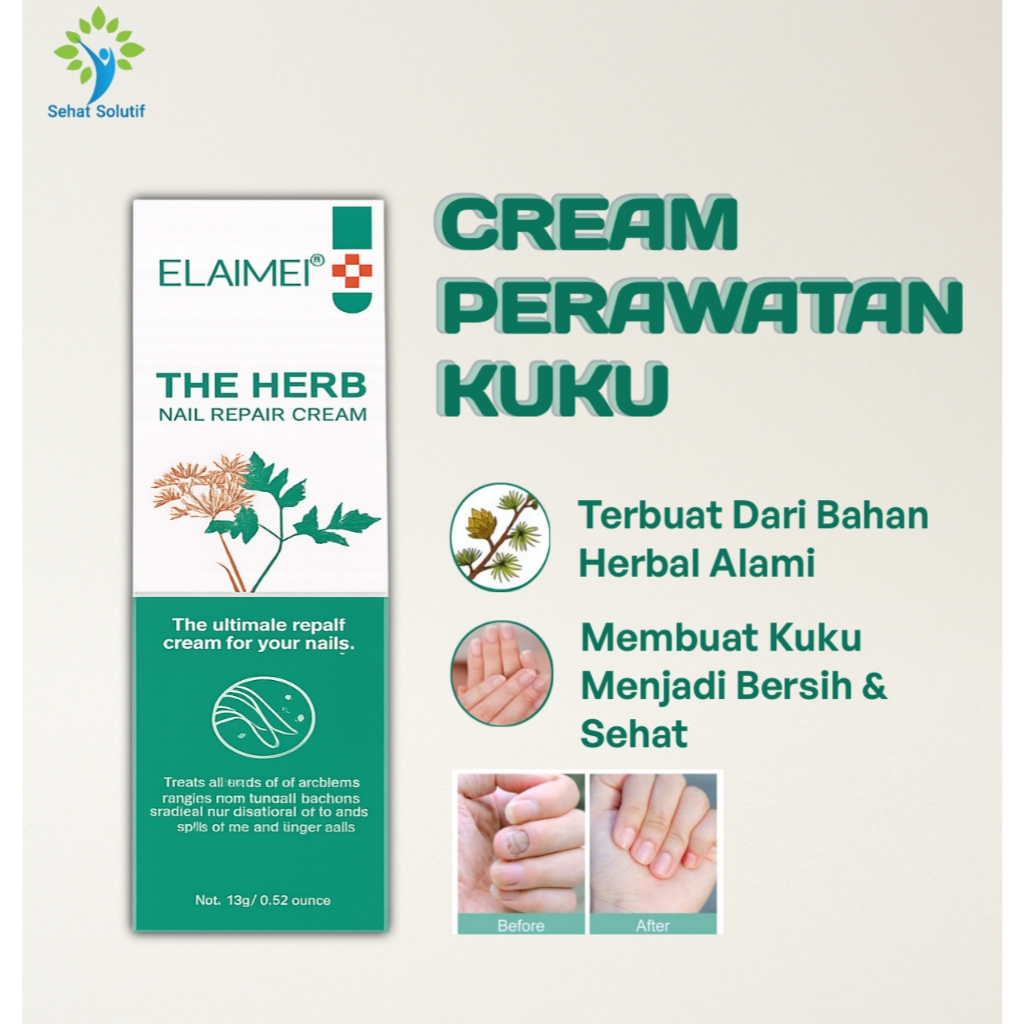 Krim Perawatan Kuku Herbal Elaimei 15gr – Obat Jamur & Kuku Rusak