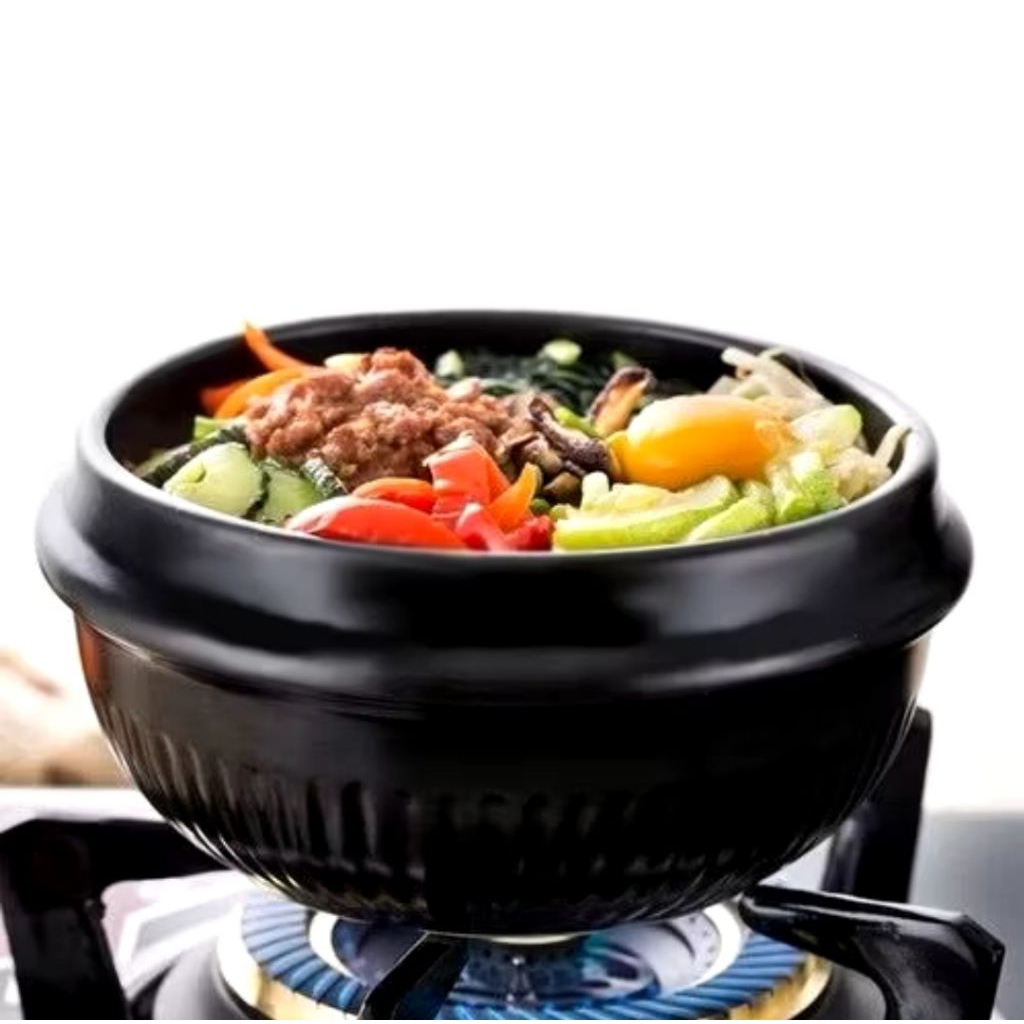 Ttukbaegi/Mangkuk Soup Keramik Korea/Ceramic Soup Claypot Korean Bibimbap/Dolsot Mangkuk Obat