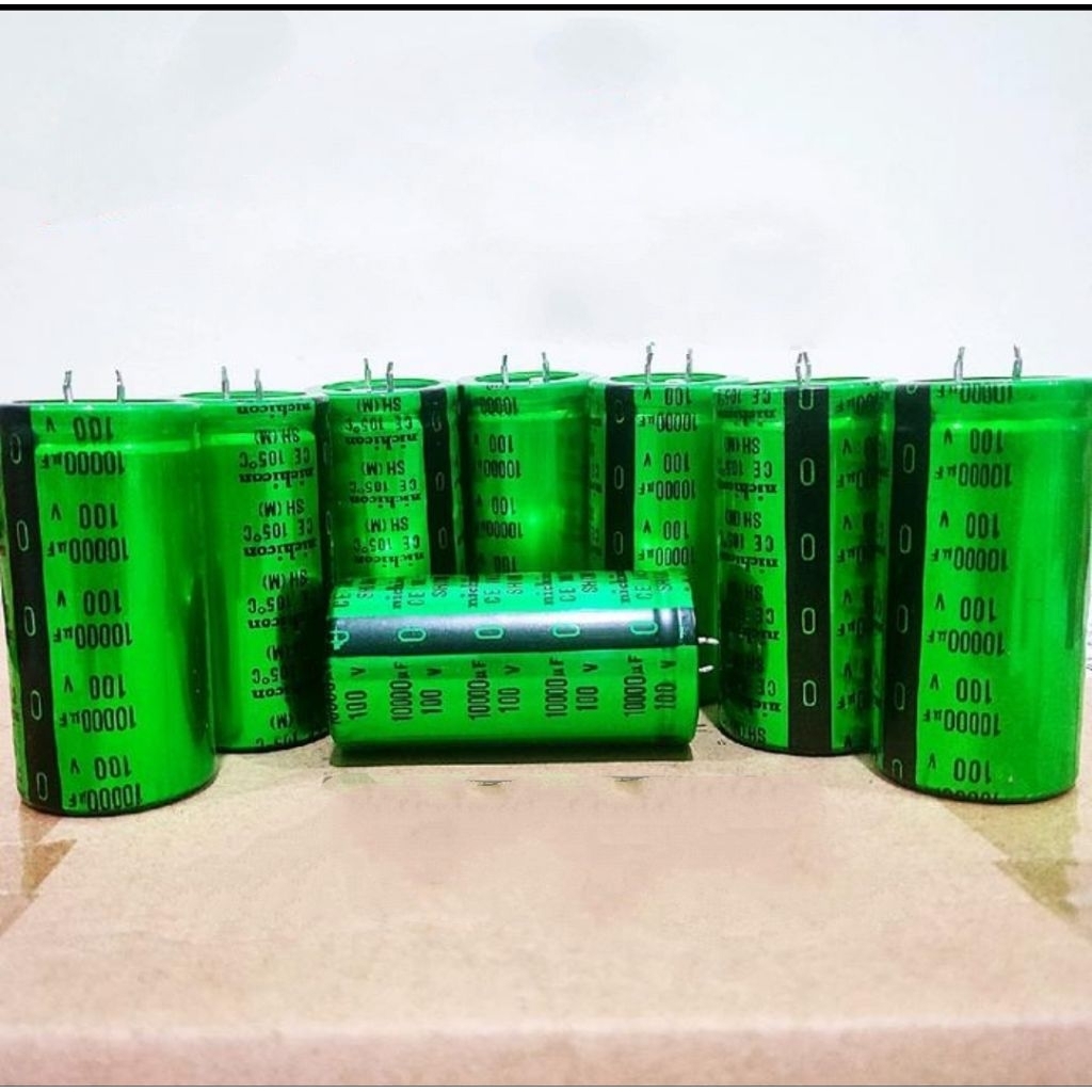 Elco Nichicon 100vol 10000uf Green Capasitor Elco
