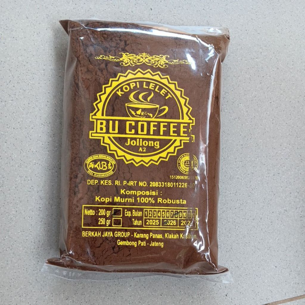 Kopi bubuk / Kopi lelet 200 gr khas jolong pati jawa tengah
