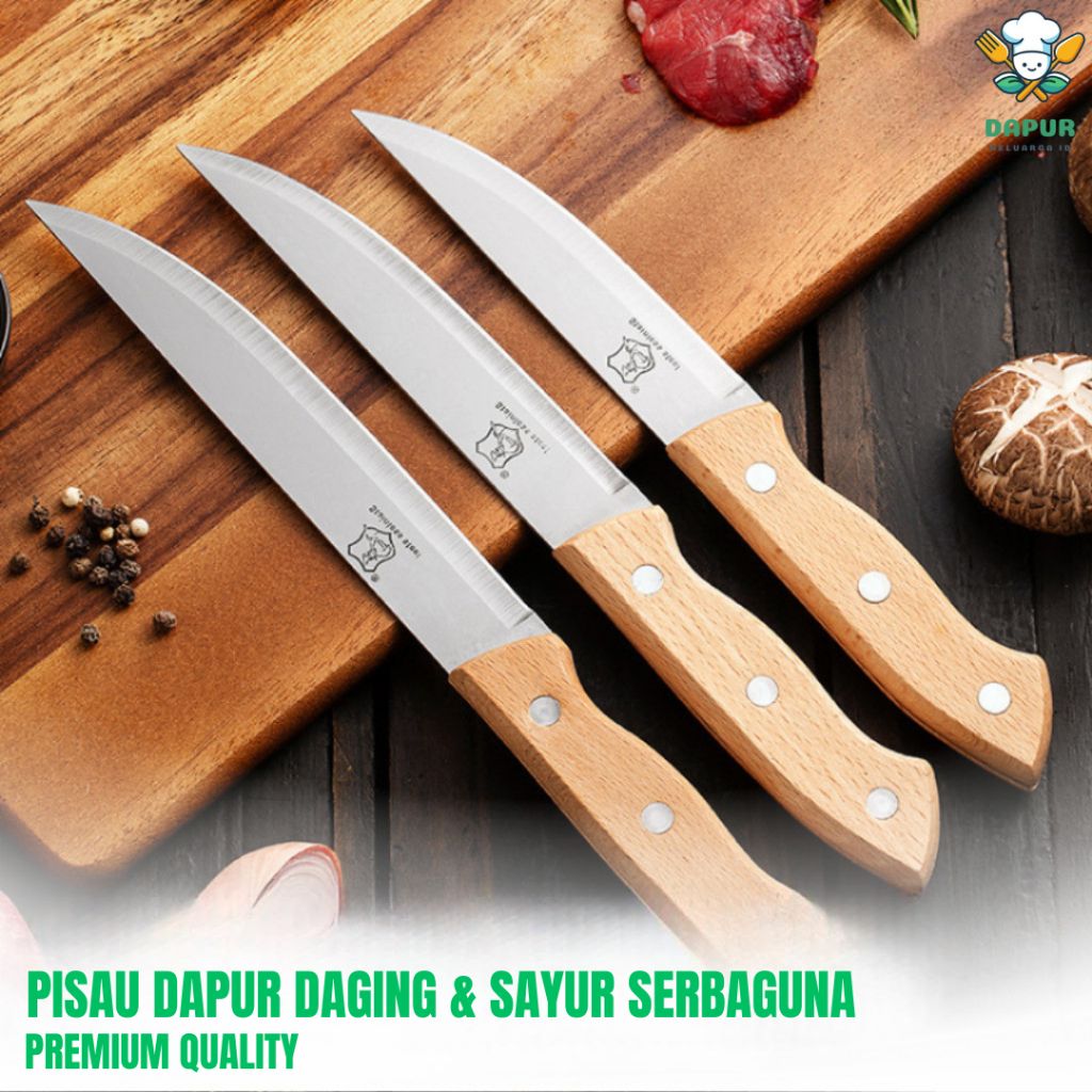 Pisau Daging Super Tajam / Pisau Daging Serbaguna Alat Masak Dapur Seri Finishing Cermin - Pisau Kec