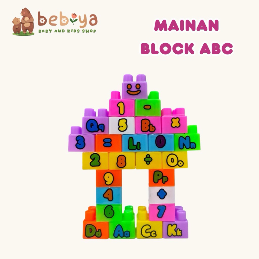 Mainan Balok ABC 42 Pcs Blocks Alfabet Edukasi Anak
