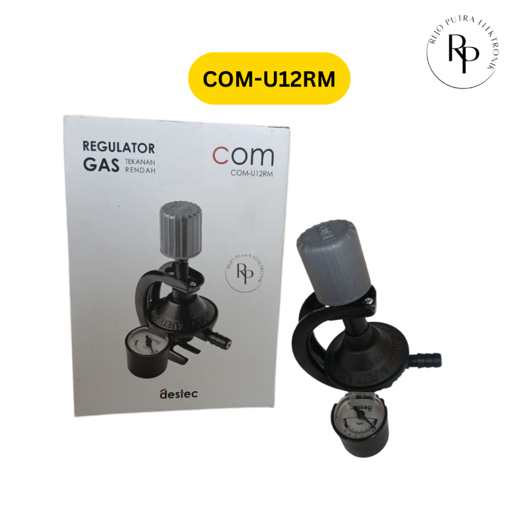 DESTEC COM-U12RM REGULATOR GAS ULIR DENGAN METER LPG 3KG 5KG 12KG ANTI BOCOR