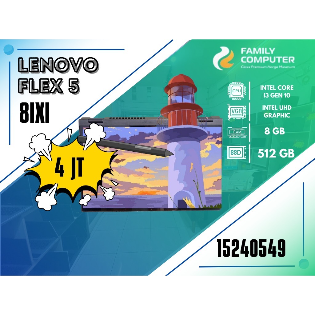 LENOVO FLEX 5 8IXI | INTEL CORE I3 GEN 10 | INTEL UHD GRAPHICS
