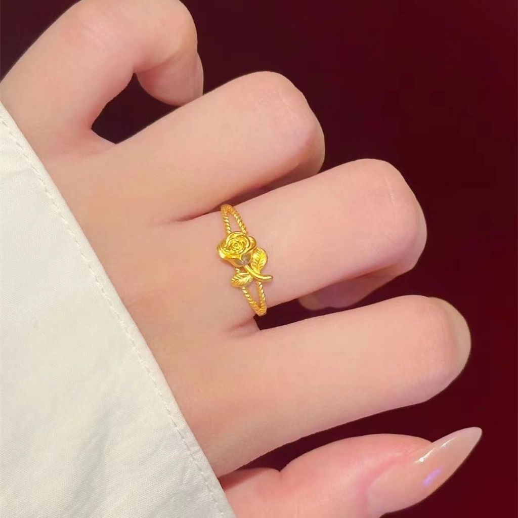 CC55 - Cincin Dragonoid Gold Fashionable Model Korea Elegant Simple Titanium Steel Best Seller