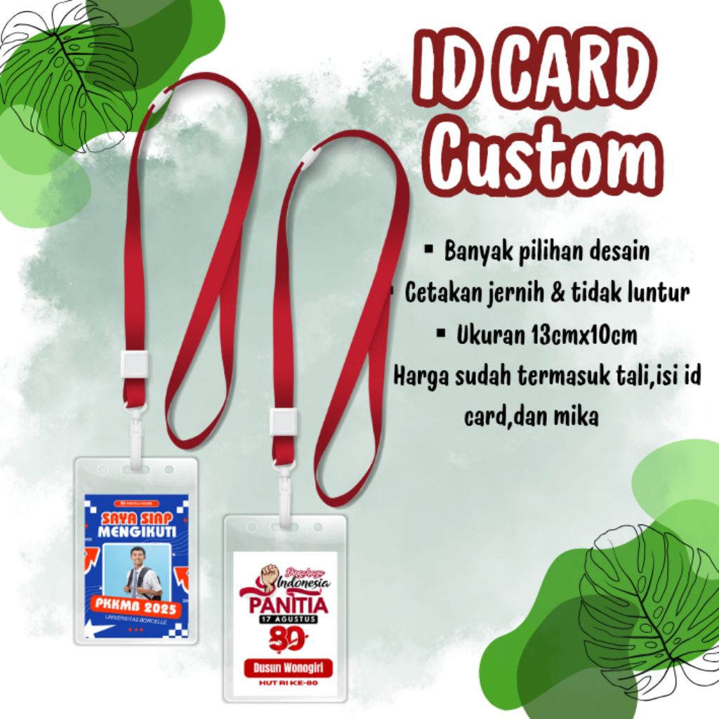 1 Set Name Tag Panitia // Id Card  // Kartu Panitia