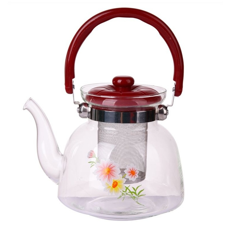 Teko Teh Kopi Kaca Tahan Panas Langsung Api Tahan Panas