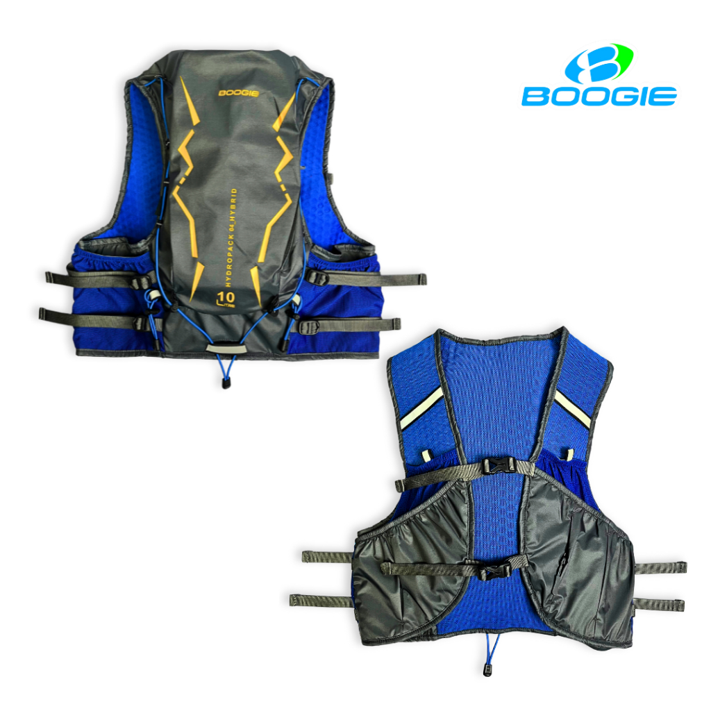 Boogie Hydropack 04 Hybrid | Tas Hidrasi Ringan untuk Trail Running, Sepeda, & Hiking 2L - Biru Abu