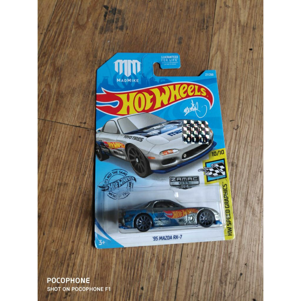 hot wheels 95 Mazda RX 7 fd 3s zamac FS US card super rare langka rx-7 bkn initial Nissan skyline d