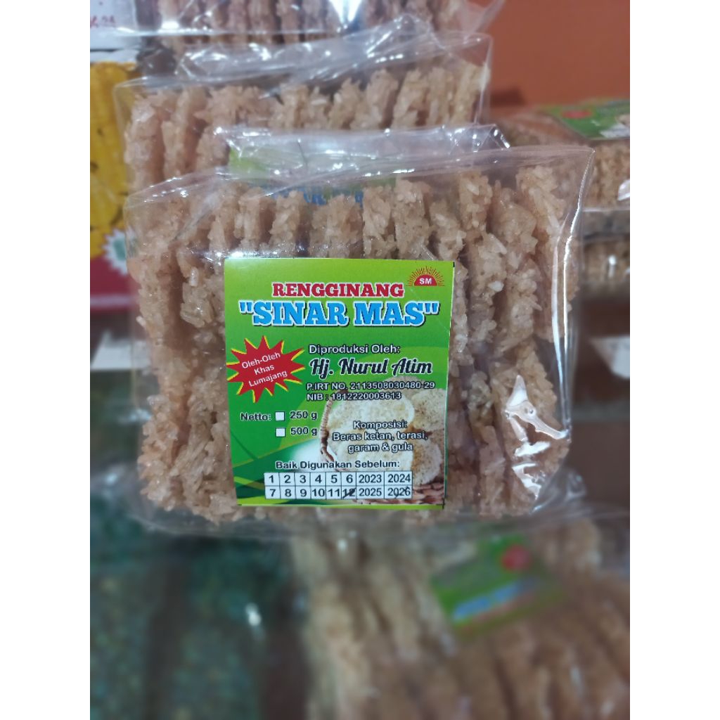 Rengginang terasi sinar mas mentah ukuran besar