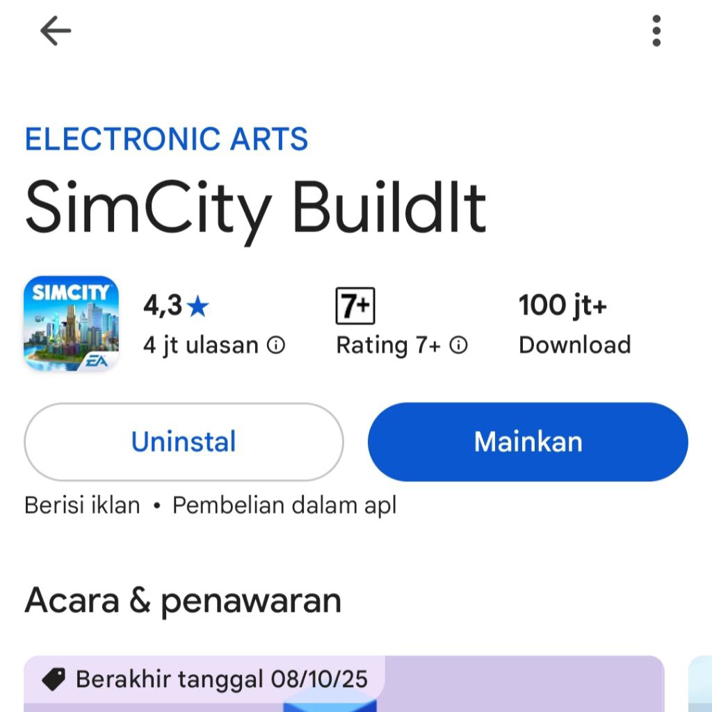 SIMCASH SIMCITY BUILDIT TERMURAH