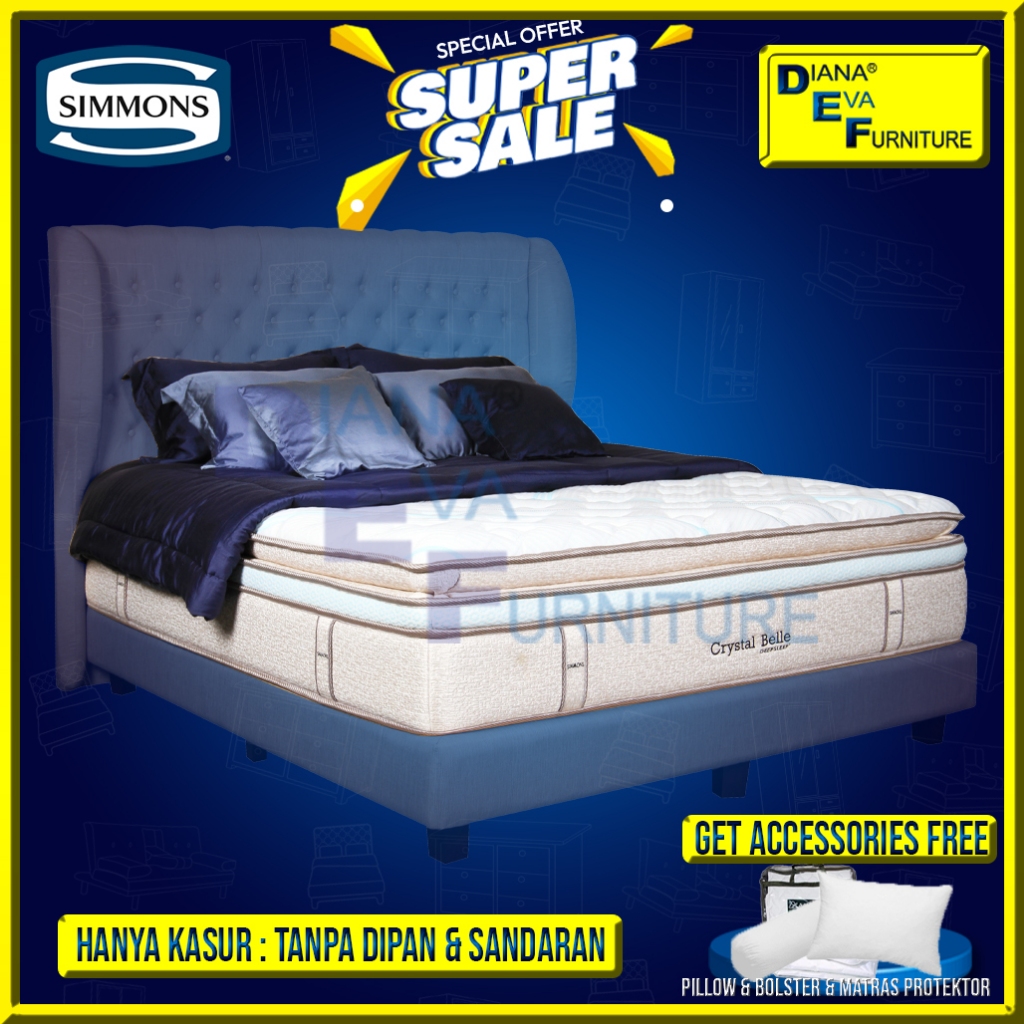 Simmons Crystal Belle Kasur Springbed (Mattras Only)