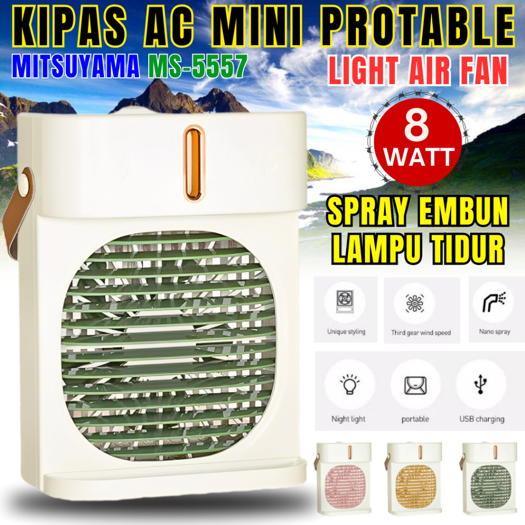 Ac Mini Portable Mitsuyama Ms-5557 Pendingin Ruangan | Air Cooler Portable Mitsuyama Mini Portable F